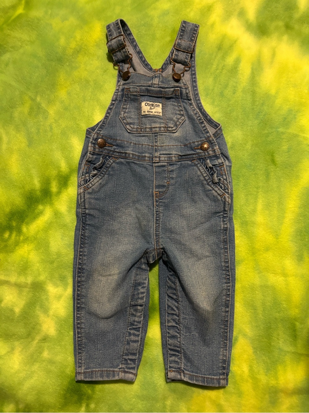 OshKosh B'gosh Vintage Wash Denim Overalls in Blue
